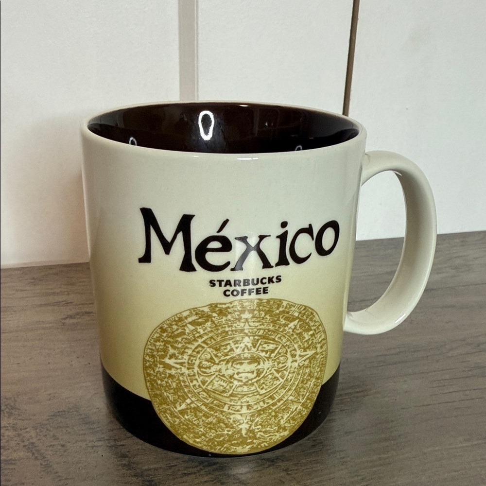 Starbucks México Mug - Cream and Brown - 16 Oz